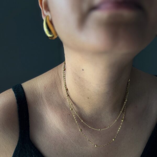 MINI BALL DUAL NECKLACE - Imagen 2